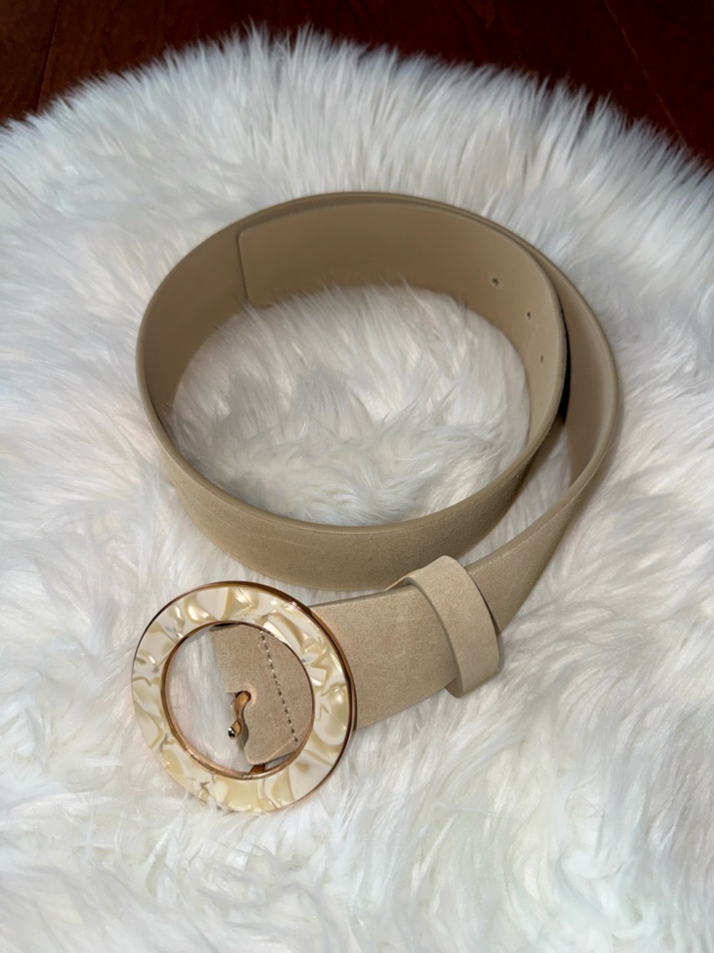 LOFT Resin Buckle Suede Belt NWT